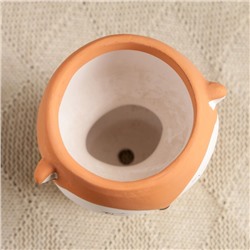 Декоративный горшок для цветов «Лисичка в жёлтом комбинезоне» керамический, 330 мл, 6×11 см