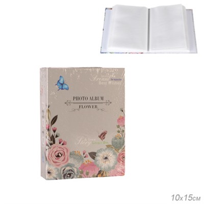 Фотоальбом 100 фото 10х15 Цветы / 9356 /уп 96/
