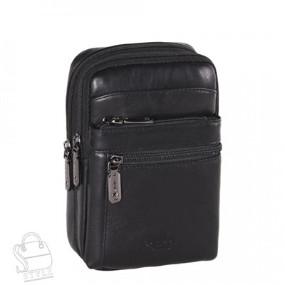 Сумка мужская кожаная кожаный 325016Z black Zinimsk