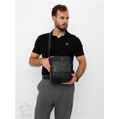Сумка мужская кожаная 99888Z black Zinimsk в Новосибирске