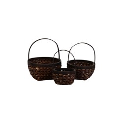 УЦЕНКА Набор корзин плетеных, 3 шт., 26.5×13.5/31.5 см, 22×12,5/24.5 см, 19×10,5/24.5 см