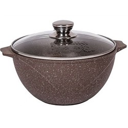 Казан 4л, стекл. кр, АП, Гранит brown арт.54806