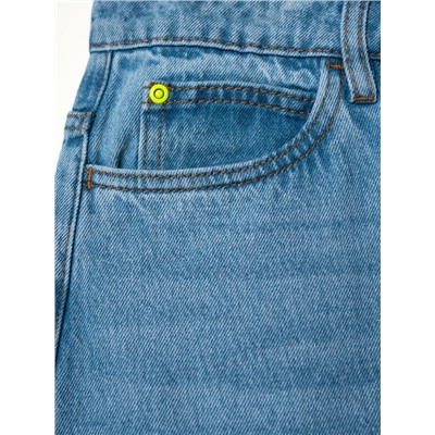 Брюки текстильные джинсовые для девочек