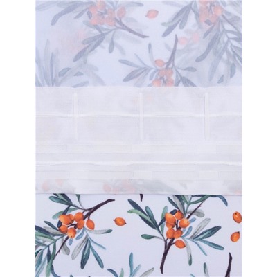 Комплект штор для кухни с подхватами Berry garden, 145×180 см-2 шт., 100% п/э