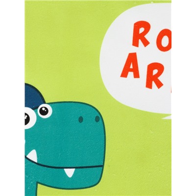 Полотенце - пончо детское махровое LoveLife «Дино» 60×120 см, зелёное