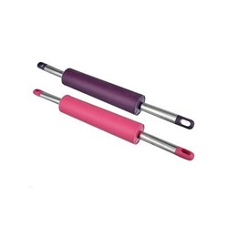 Скалка 495(240)*50мм, силикон/нжс, крутящиеся ручки Алион SATOSHI