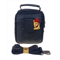 Сумка мужская из натуральной кожи, цвет черный