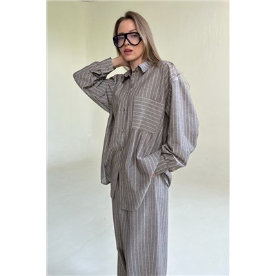 Костюм женский  SET065/13/Кофе, белый