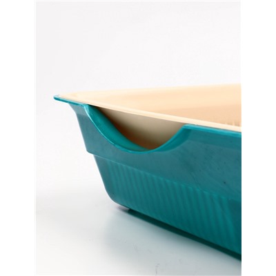 Туалет глубокий с сеткой 36×25×9 см, бирюзовый/бежевый