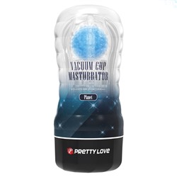 Прозрачный текстурированный мастурбатор Vacuum Cup Masturbator Planet
