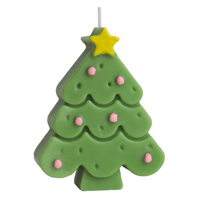 (ЗАМЯТА КОРОБКА) Свеча ароматическая Рождественская Елка в коробке