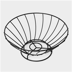 Фруктовница Доляна, 24.5×24.5×11 см, чёрная