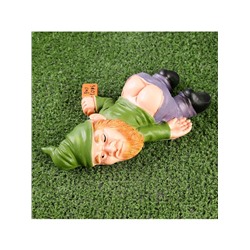 Садовая фигура из полистоуна «Гном спящий-пьяный», 23×16×7 см