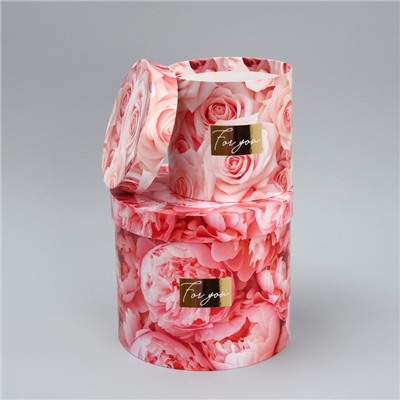 Набор коробок для цветов 4 в 1, упаковка подарочная, «Нежные цветы», 14×14×13 см - 20×20×17.5 см