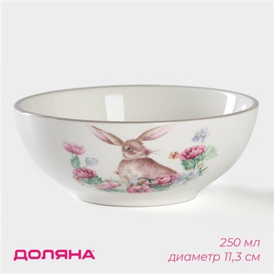 Миска Доляна «Зайка», 250 мл, d=11.3 см, фарфор