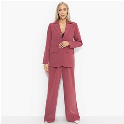 Брючный костюм элегантный, Серьезный стиль (2 в 1, малиновый десерт)