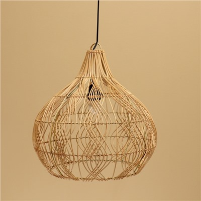 Светильник потолочный из ротанга «Рено», 1×120 Вт, Е27, 40×40×40 см