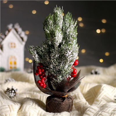 Композиция «Новогодние веточки с шишками», 20×22×27 см