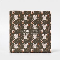 Коробка для кондитерских изделий новогодняя с пластиковой крышкой «Время исполнения желаний», 13×13×3 с