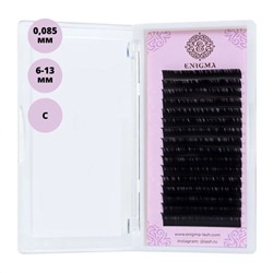 Enigma Ресницы на ленте Микс 16 линий 6-13 мм, C, 0,085 мм, черный 11754