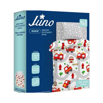 КПБ юниор поплин "Juno" Пожарные машинки