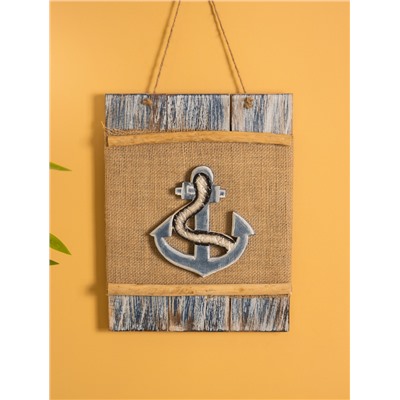 Панно плетёное «Якорь», 25×4×55 см