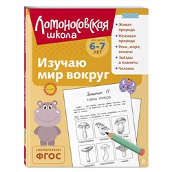 Эксмо Н. М. Липская "Изучаю мир вокруг: для детей 6-7 лет (ч/б)"