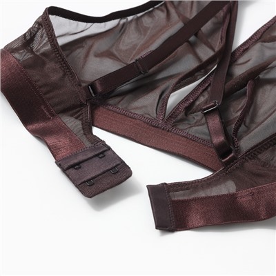 Бюстгальтер женский, цвет шоколадно-коричневый, размер 75B