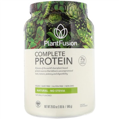 PlantFusion, Complete Protein, натуральный вкус, 840 г