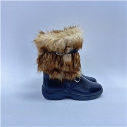 Унты мужские короткие мех “Койот” кожаные на литой подошве