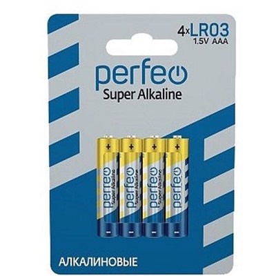 Элемент питания LR03 4BL Super Alkaline (120/960) PF LR03/4BL Perfeo