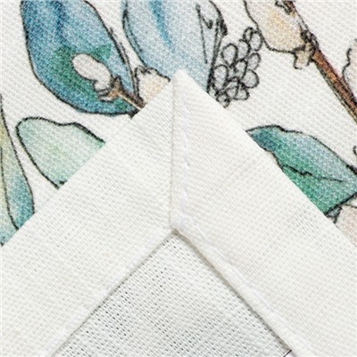 Скатерть «Этель» Flower mood, 146×110 см, 100% хлопок, репс 210 г/м²