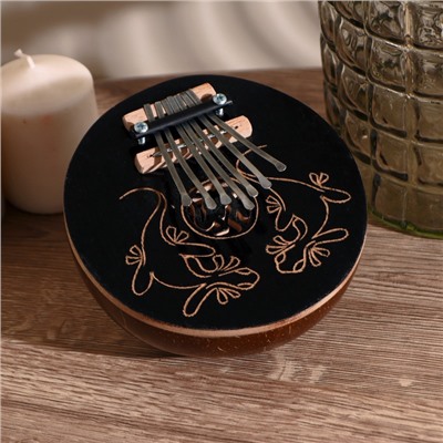 УЦЕНКА Сувенирный музыкальный инструмент «Калимба узор» круглая 7×14×14 см