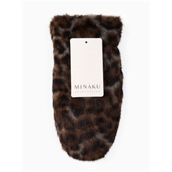 Варежки женские MINAKU «Леопард», размер 26×12 см
