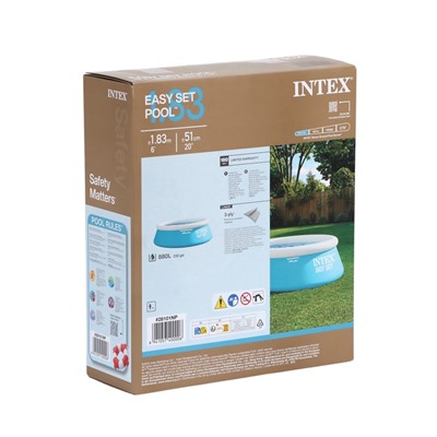 Бассейн надувной Easy Set, 183×51 см, от 3 лет, круглый, 28101 INTEX