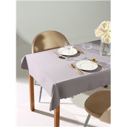 Скатерть «Доляна», однотонная, серая, 140×100 см