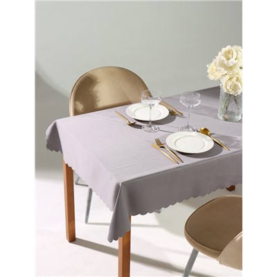 Скатерть «Доляна», однотонная, серая, 140×100 см