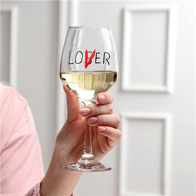 Бокал для вина с надписью Lover 350 мл