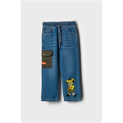 Брюки текстильные джинсовые для мальчиков PLAYTODAY, 1240783