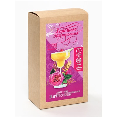 Подарочный набор для приготовления настойки «Ликёр Шартез»: набор трав и специй, бутылка