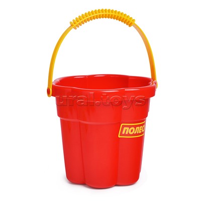 Набор №318: ведро-цветок среднее №3, лопатка №5, формочки (мамонт + динозавр №1 + динозавр №2)