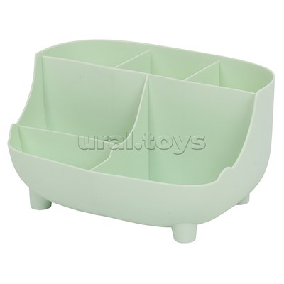 Органайзер для пишущих принадлежностей настольный "Cluster" 18,8x14x10,1 см, с разделителями, цвет мятный, в термоусадочной пленке