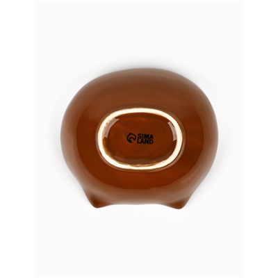 Тарелка суповая керамическая «Медведь», 13×11×5.5 см, 300 мл