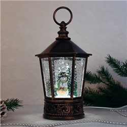 Светильник Новогодний светодиодный 12x11x26 см Снеговик / NG206-10 /уп 12/ музыкальный