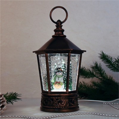 Светильник Новогодний светодиодный 12x11x26 см Снеговик / NG206-10 /уп 12/ музыкальный