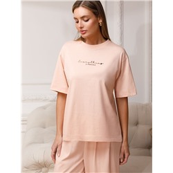 Футболка оверсайз с принтом из премиального 100% хлопка