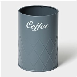 Банка для кофе Magistro Coffee Graphite, 9.5×13.5 см, с бамбуковой крышкой, серая