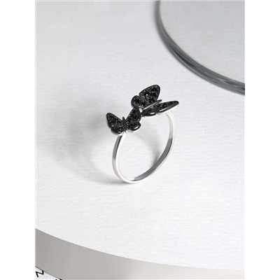 Кольцо из серебра с нат.шпинелью родированное 925 пробы к-7264чр416