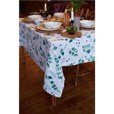 Скатерть «Доляна» Eucalyptus, 110×144 см, 100% хлопок, 164 г/м²