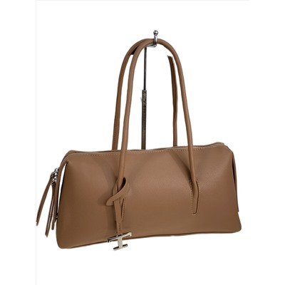 Женская сумка из искусственной кожи, цвет коричневый